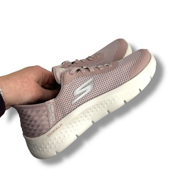 NEW Skechers Slip-ins Go Walk Flex Slip on Sneakers Size 8 Mauve Pink Walking - Picture 7 of 13
